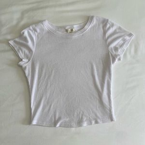 Bozzolo White Crop Baby Tee Size S